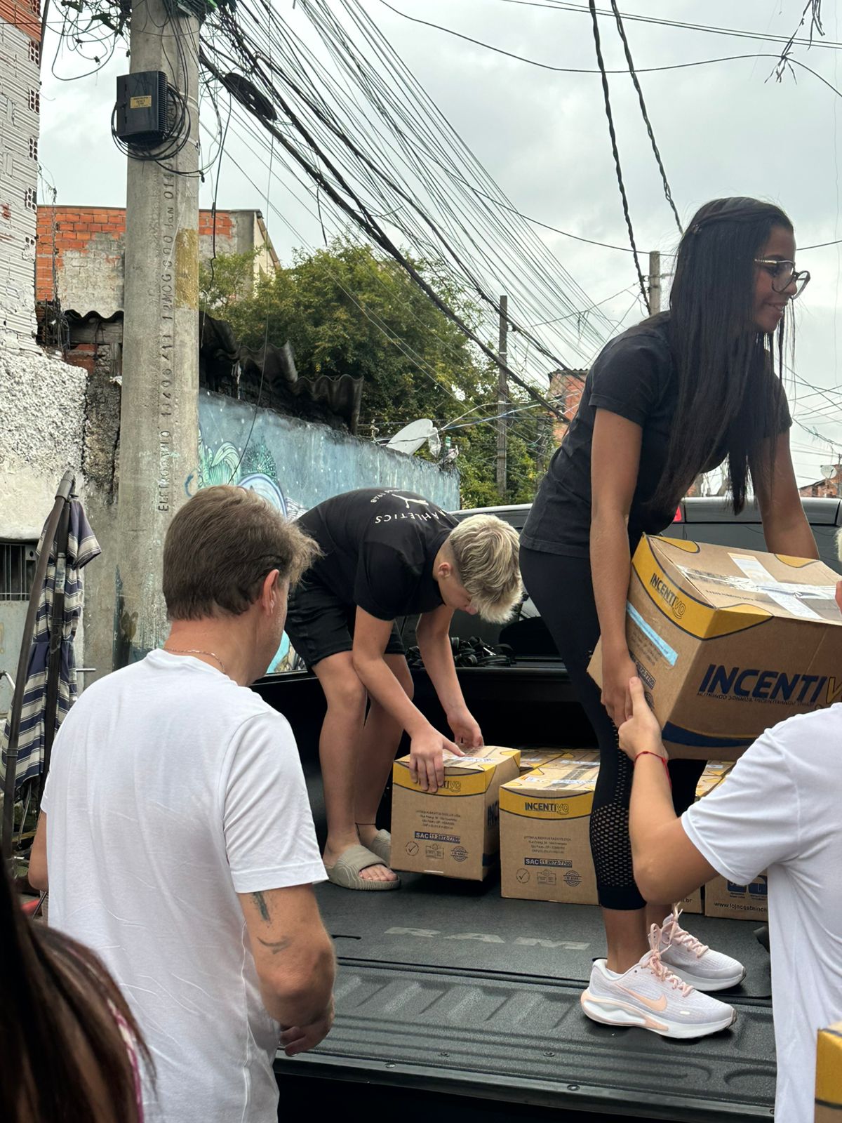 Ação social — distribuição de alimentos